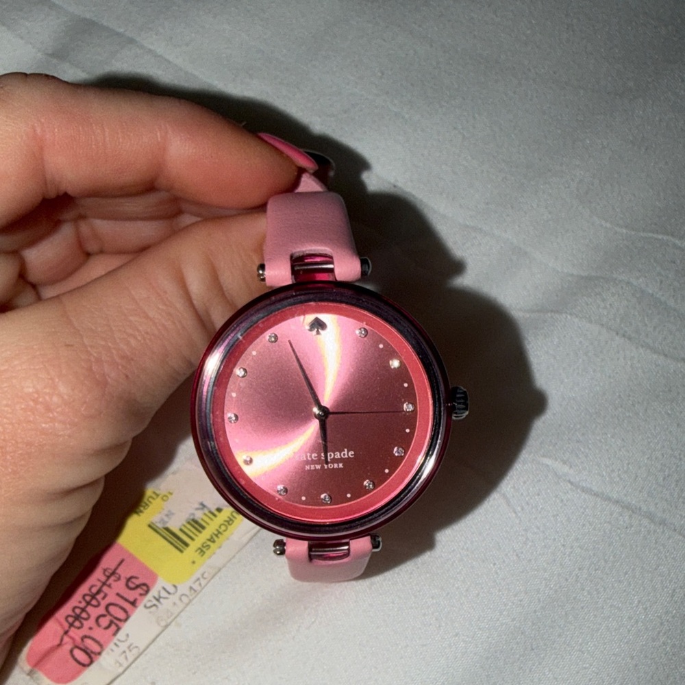 kate spade Pink Radiant Dial Leather Watch